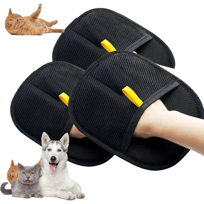 Pet Electrostatic Hair Removal Gloves Two-way Bristle Remover Hair Removal Brush Sticky Hair Artifact Cat Hair Gloves Cat Hair Removal Comb