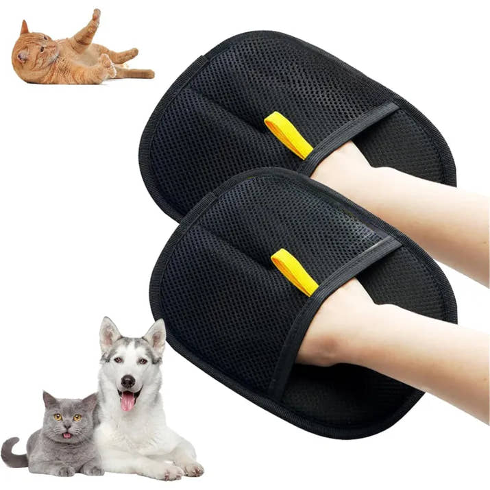 Pet Electrostatic Hair Removal Gloves Two-way Bristle Remover Hair Removal Brush Sticky Hair Artifact Cat Hair Gloves Cat Hair Removal Comb